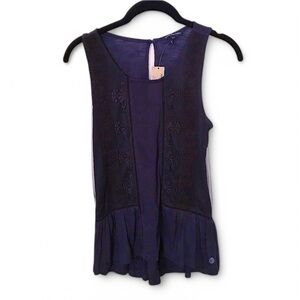 American Eagle Navy Blue Lace Tank